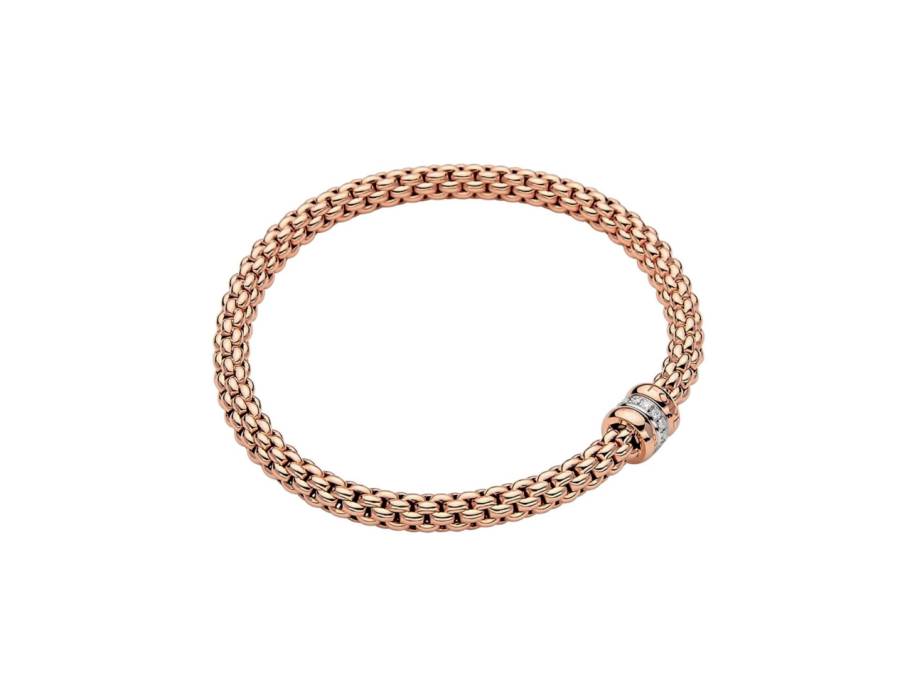 Solo Flex'It  Armband Roségold Gr. M mit Brillanten 0,010ct flexibel