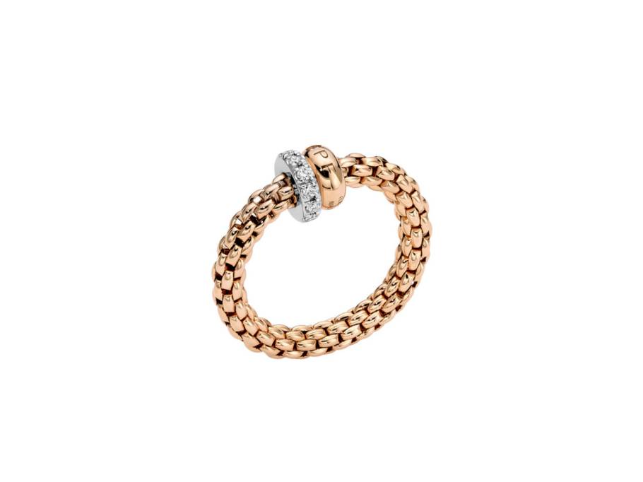 Solo Flex'it Ring Roségold M mit Brillanten 0,170ct flexibel