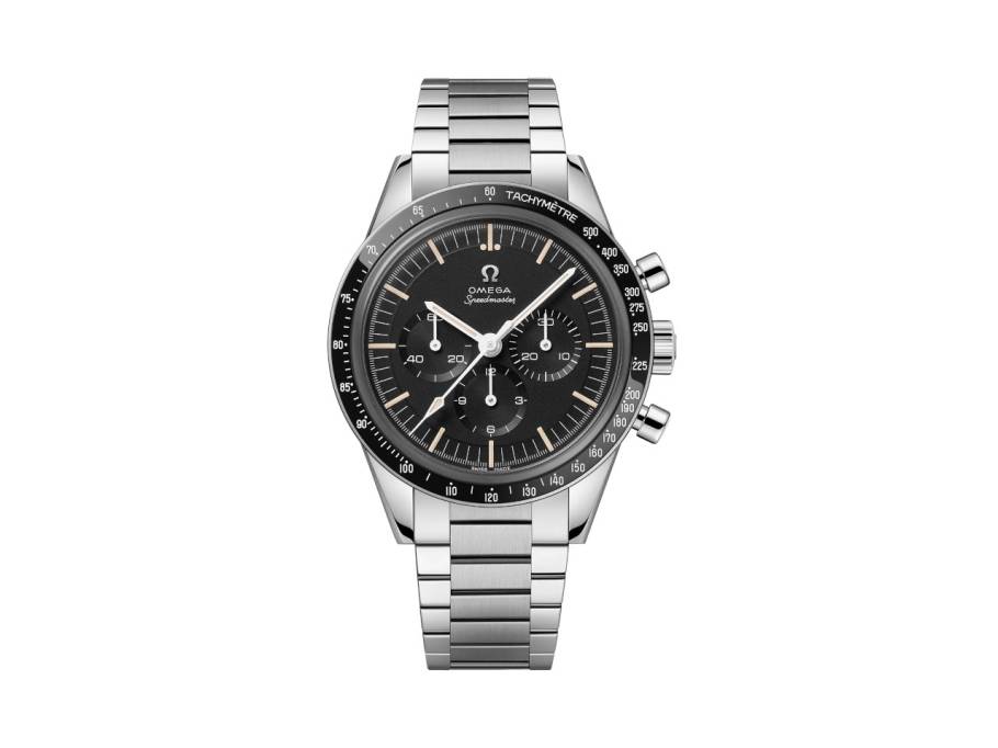 Speedmaster Kaliber 321 Chronograph Handaufzug Edelstahl 39,7mm schwarzes Zifferblatt Metallband
