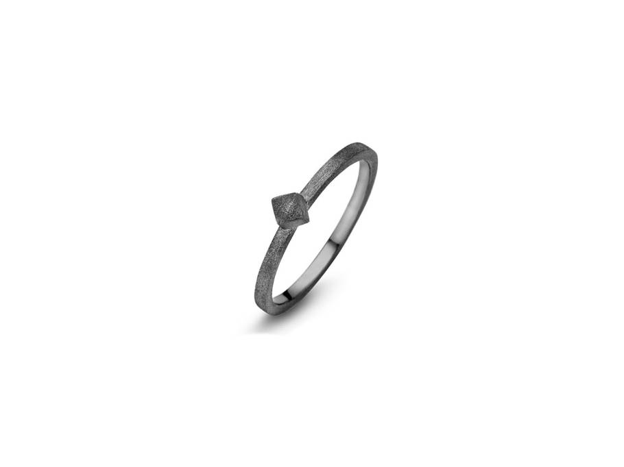 Ring Block Silber schwarz