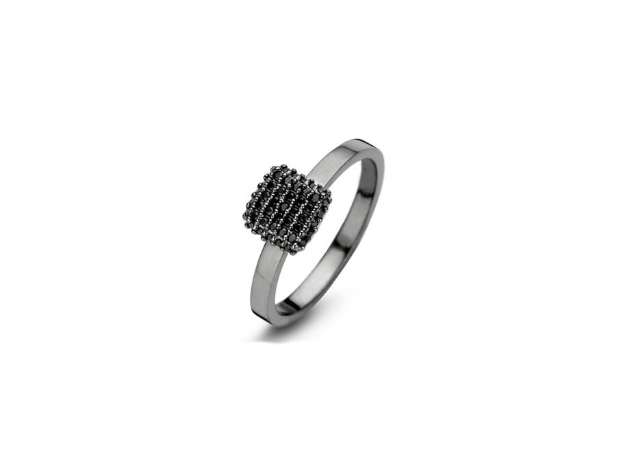 Ring Intense Silber schwarz