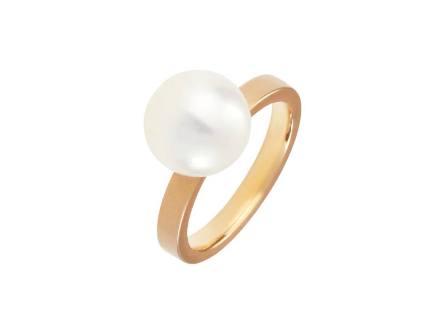 Ring Blub Gelbgold Süßwasserperle 12mm