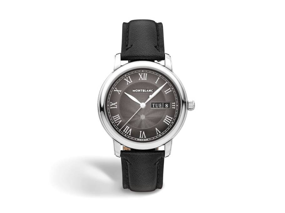 Star Legacy Automatic Day & Date Edelstahl 39mm graues Zifferblatt graues Lederband