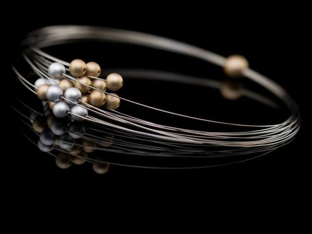 Collier Edelstahl Aluminium silber gold