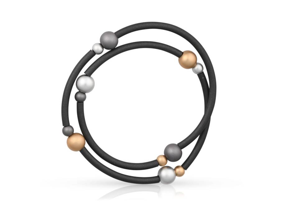 Armband aus Edelstahl mit Aluminiumkugeln