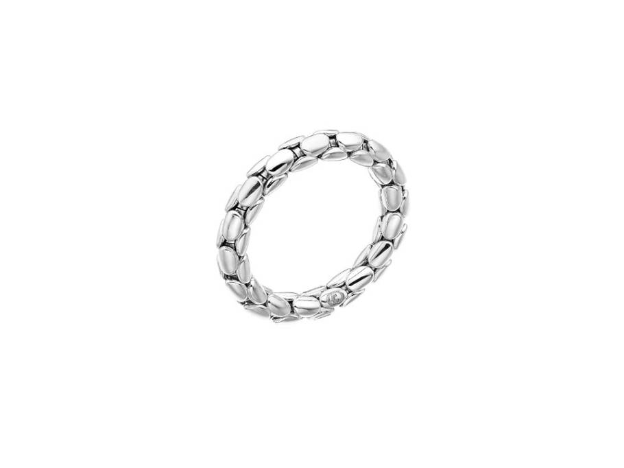Stretch Spring Ring Weißgold 3mm flexibel