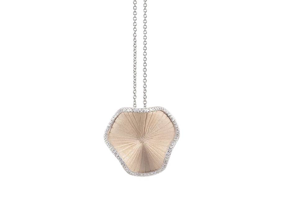  Sultana Kette mit Anhänger Natural Beige Gold mit Brillanten 0,230ct