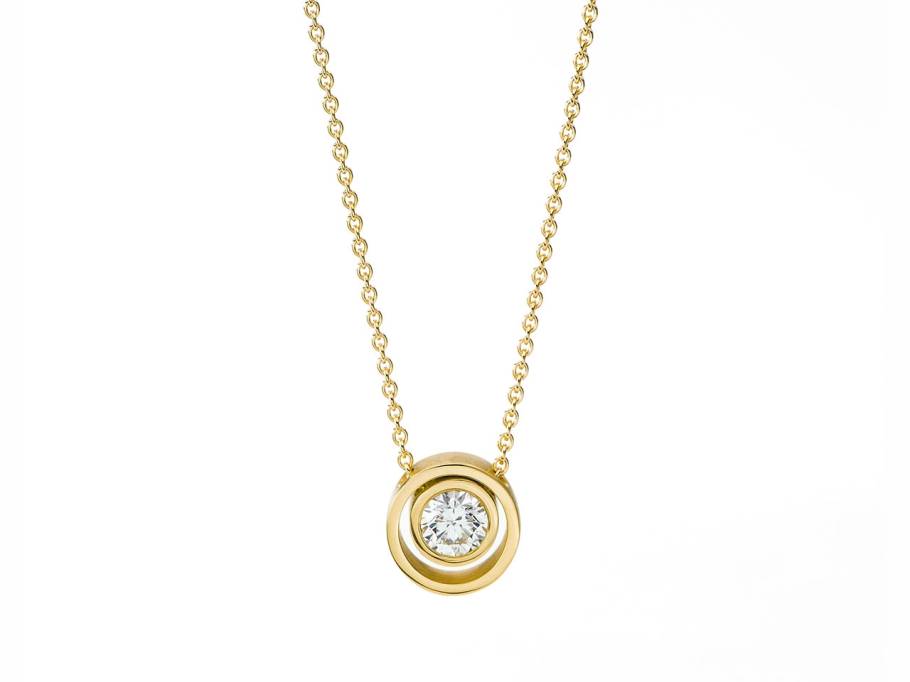  Collier Saturn Gold mit Brillant