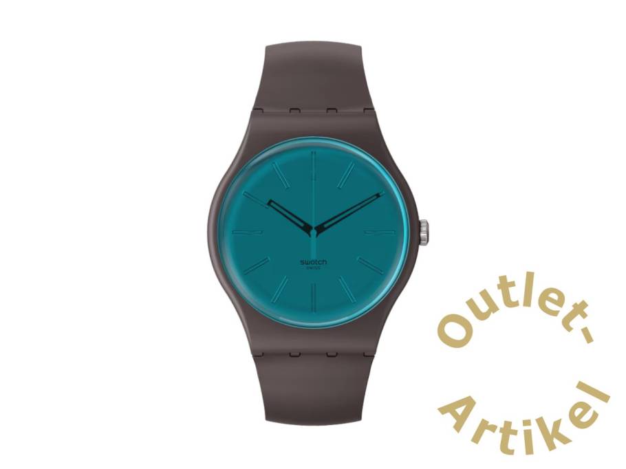 "Dark Duality" Quarz Kunststoff 41mm blaues Zifferblatt graues Silikonband
