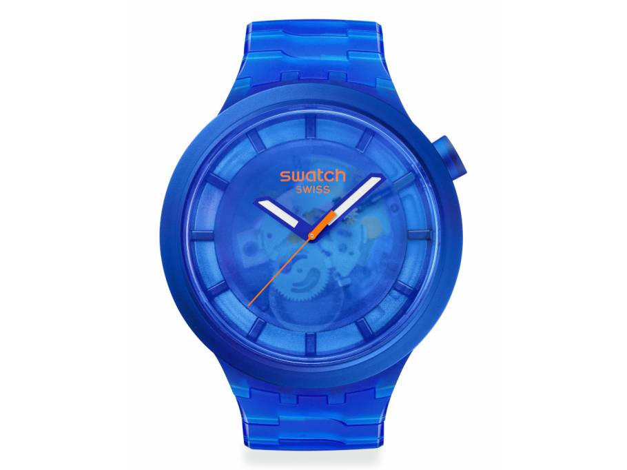 Big Bold Biosourced Colours of Joy Navy Quarz Kunststoff 47mm blaues Zifferblatt blaues Kunststoffband