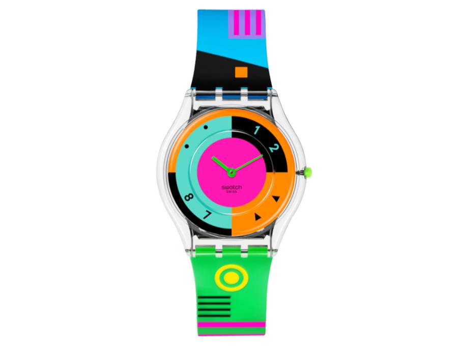 Neon Hot Racer Quarz Kunststoff 34mm mehrfarbiges Zifferblatt mehrfarbiges Silikonband