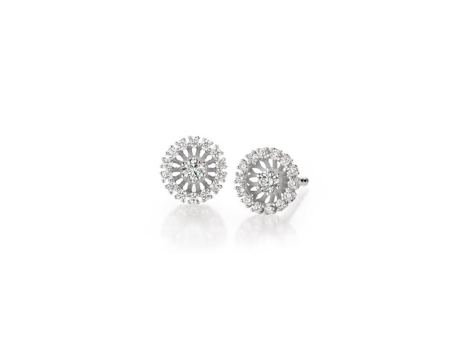 Swing Boho xs Ohrstecker Weißgold mit Brillanten 0,230ct