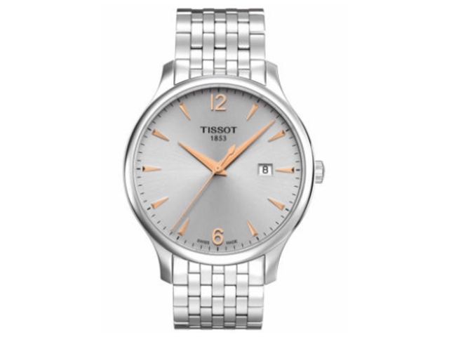 Tradition Gent Herrenuhr Edelstahl silber Metallband