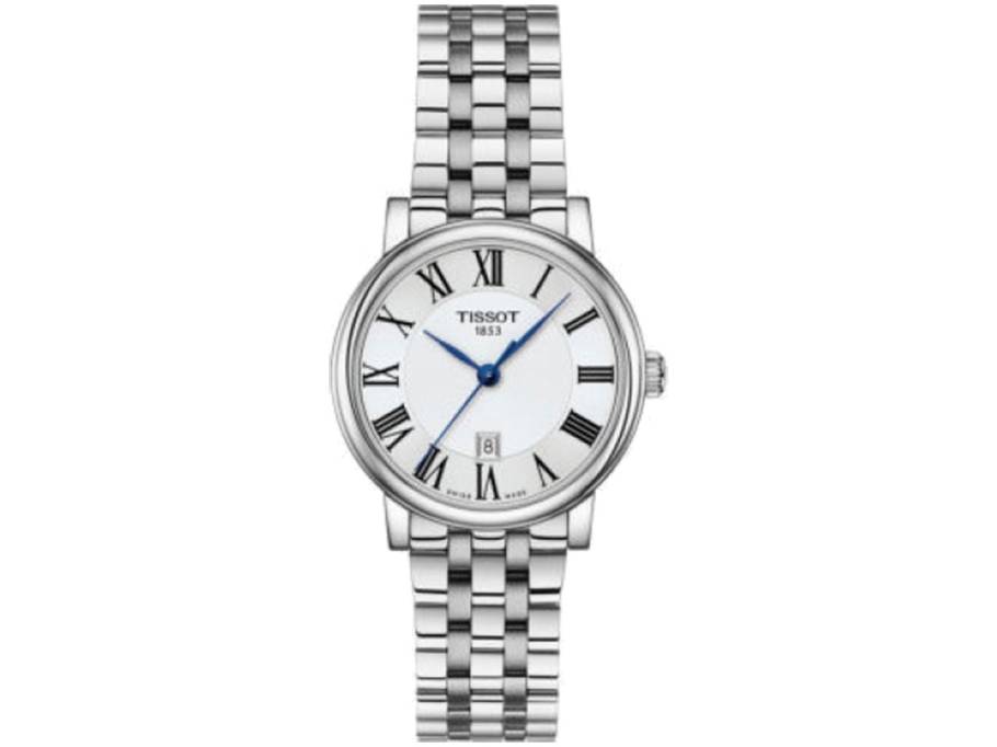 Carson Lady Quarz Edelstahl weiß Edelstahlband