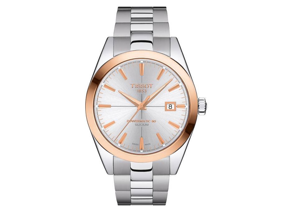 Gentleman Powermatic 80 Silicium Edelstahl PVD rosé silber Metallband