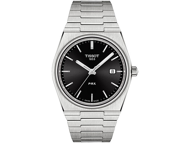 PRX Quarz Edelstahl schwarzes Zifferblatt Edelstahlband