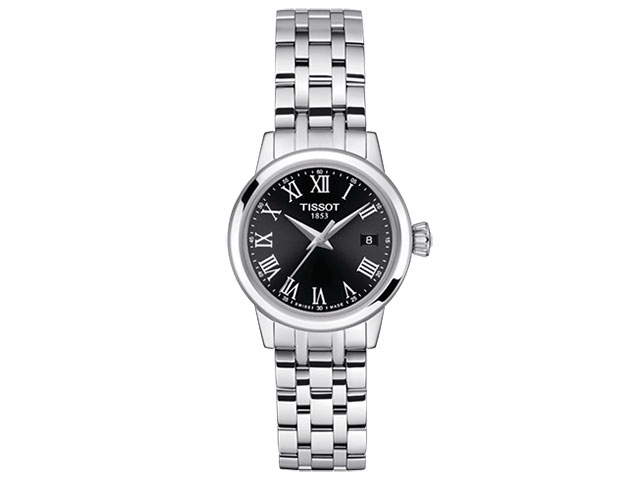 Classic Dream Lady Damenuhr schwarzes Zifferblatt Edelstahlband
