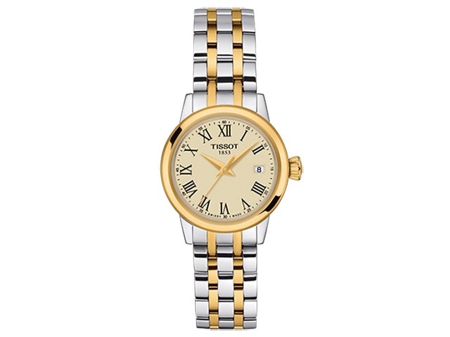Classic Dream Lady Damenuhr Zifferblatt beige Edelstahlband bicolor