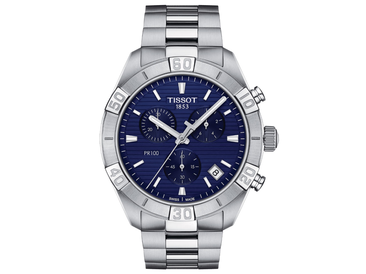Tissot Damenuhr Edelstahl Blau Tissot PR 100 Sport Chic Damenuhr