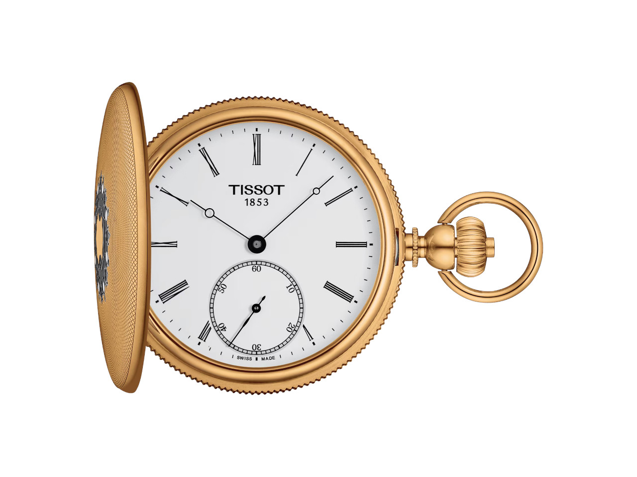 Tissot T-Pocket Taschenuhr Savonette Handaufzug Edelstahl
