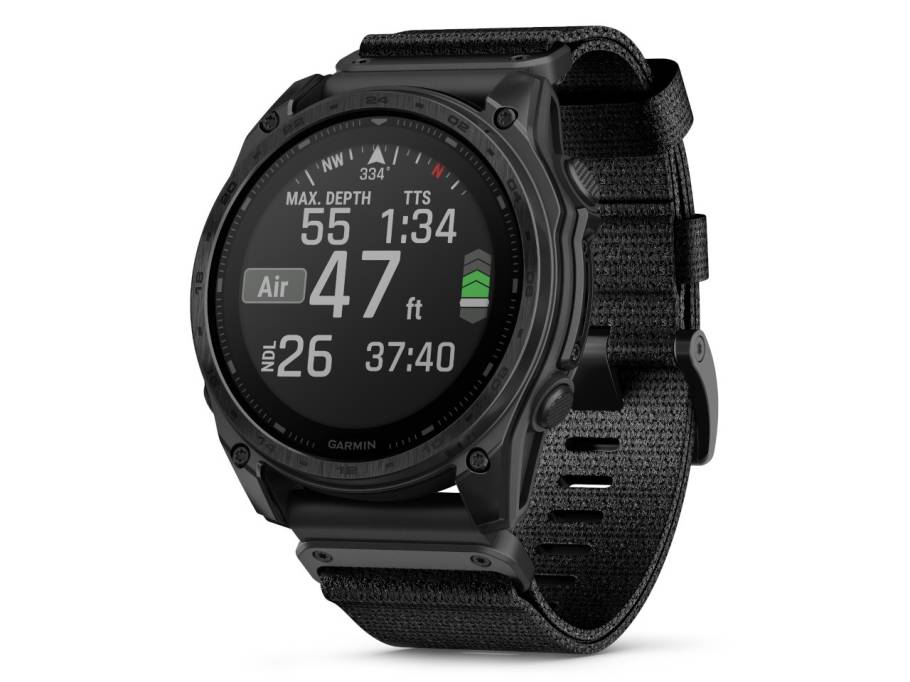 tactix 8 Solar Quarz Polymer und Titan 51mm digitales Zifferblatt schwarzes Nylonband