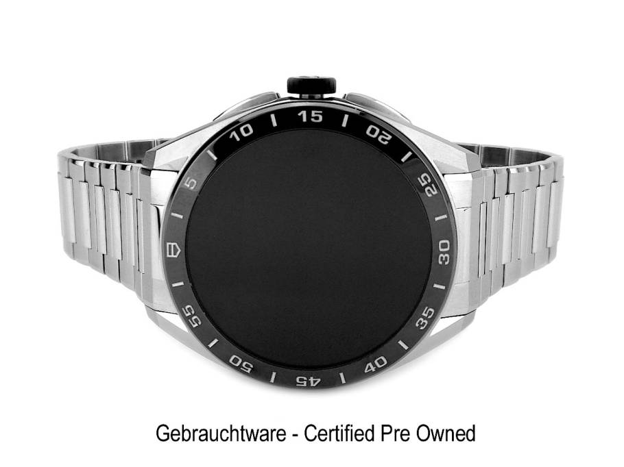 Connected Calibre E5 Smartwatch Edelstahl 45mm digitales Zifferblatt Metallband SBT8A10.BA0003 Full Set mit Garantie Occasion Refurbished