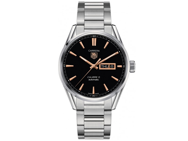 TAG Heuer Carrera Calibre 5 Day Date 41mm schwarz rosegold Metallband kaufen