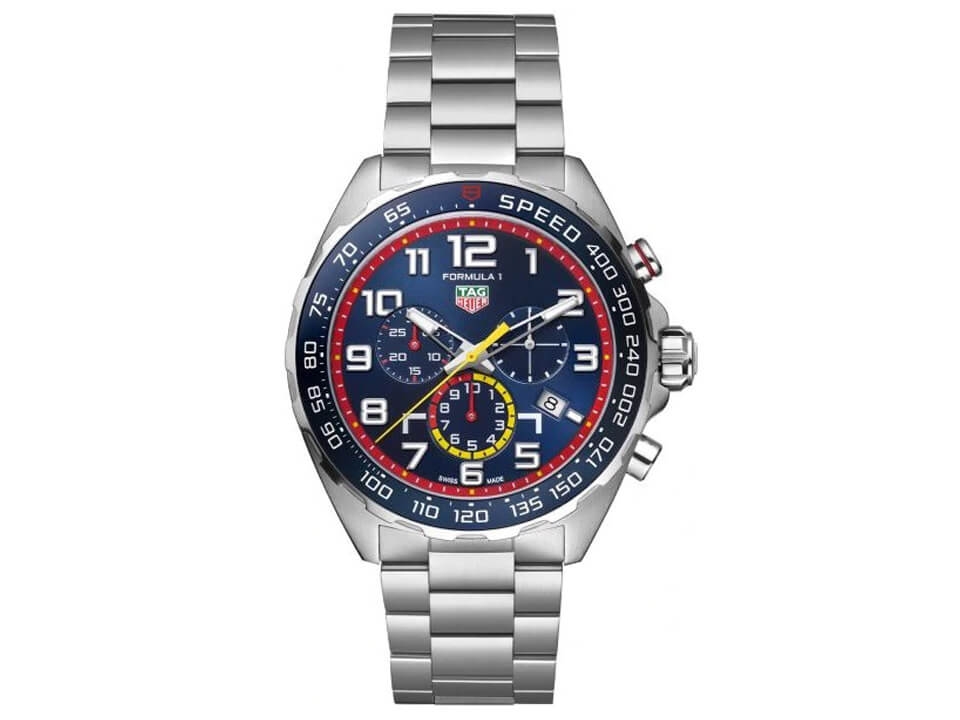 TAG Heuer Formula 1 x Red Bull Racing Quarz Chronograph mit blau rotem Zifferblatt und Kautschukband kaufen