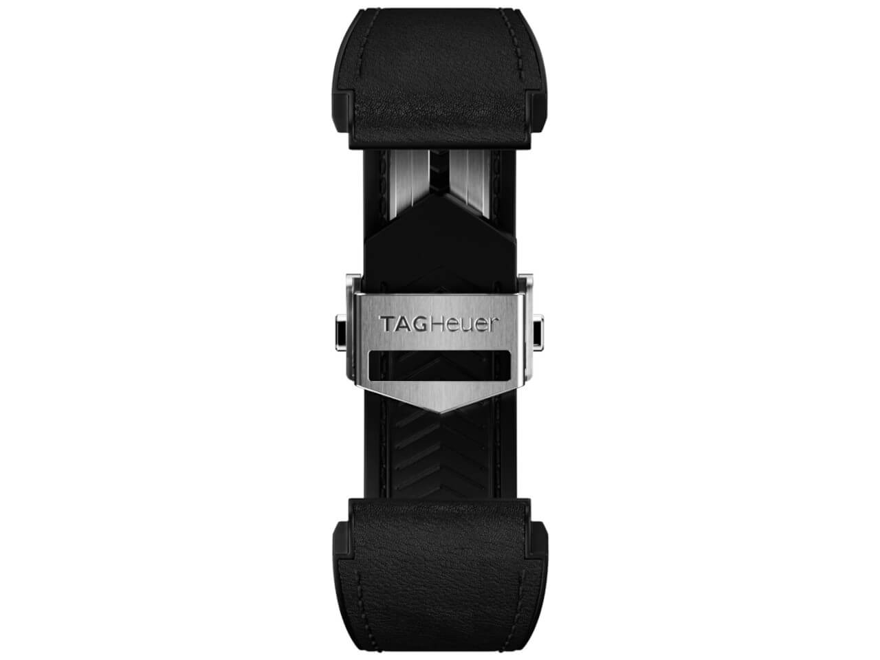 Connected Calibre E4 Band aus Kautschuk und Leder schwarz 45mm