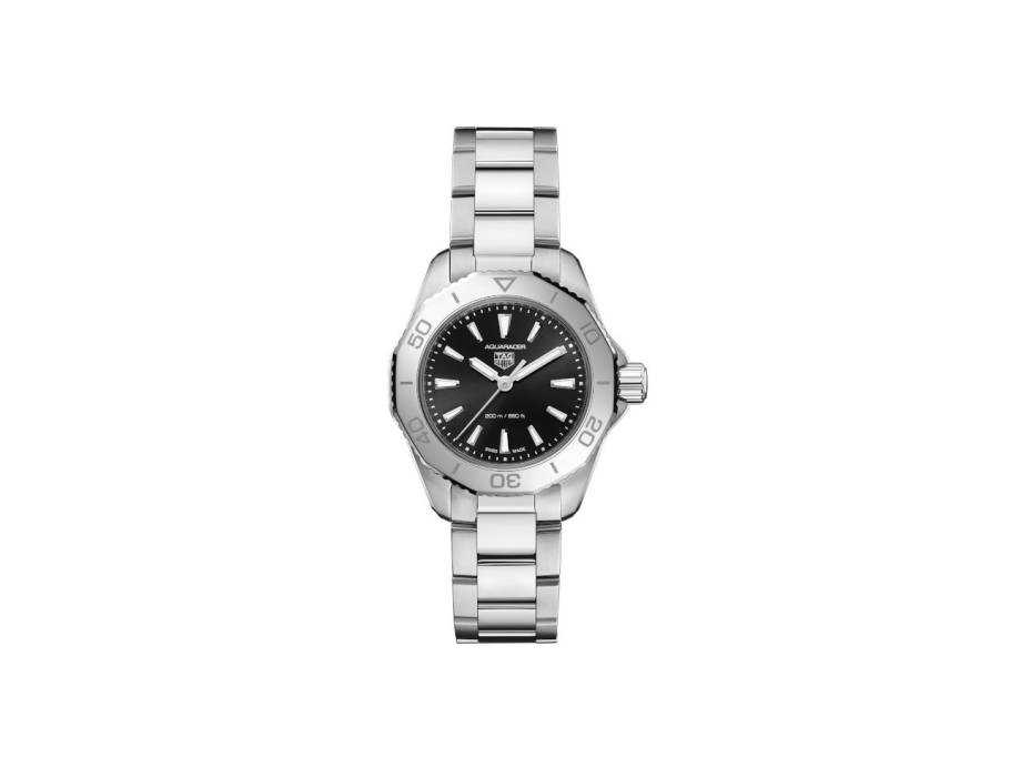 Aquaracer Professional 200 Quarz Edelstahl 30mm schwarzes Zifferblatt Metallband
