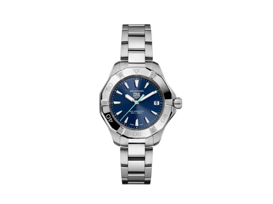 Aquaracer Professional 200 Solargraph Quarz Edelstahl 34mm blaues Zifferblatt Metallband