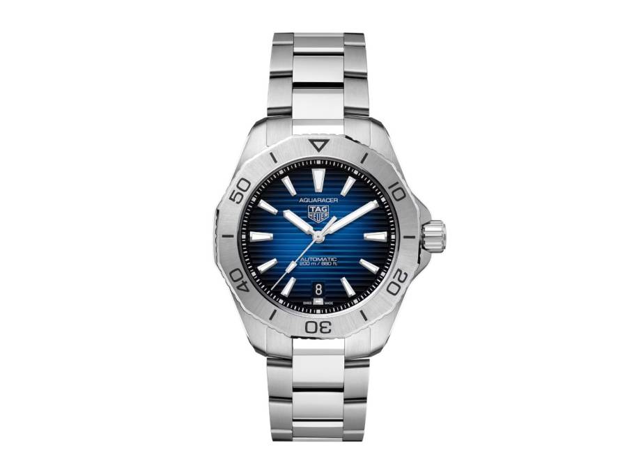 Aquaracer Professional 200 Date Automatik Edelstahl 40mm blaues Zifferblatt Metallband