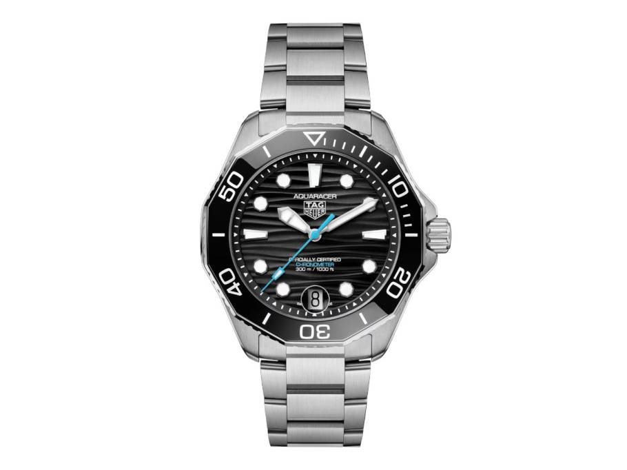 Aquaracer Professional 300 Date Automatik Edelstahl 42mm schwarzes Zifferblatt Metallband