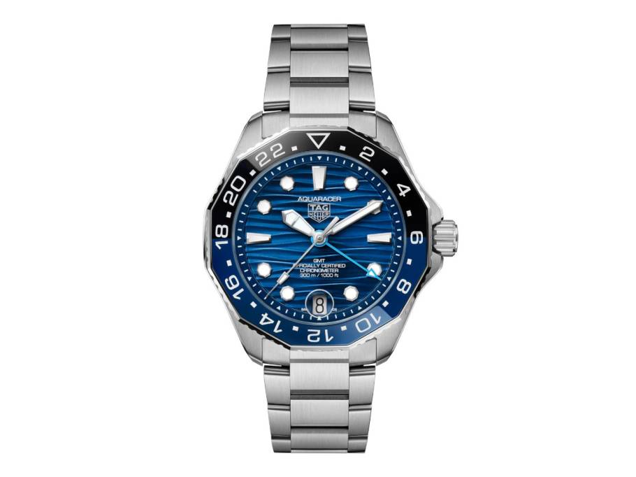  Aquaracer Professional 300 GMT Automatik Edelstahl 42mm blaues Zifferblatt Metallband