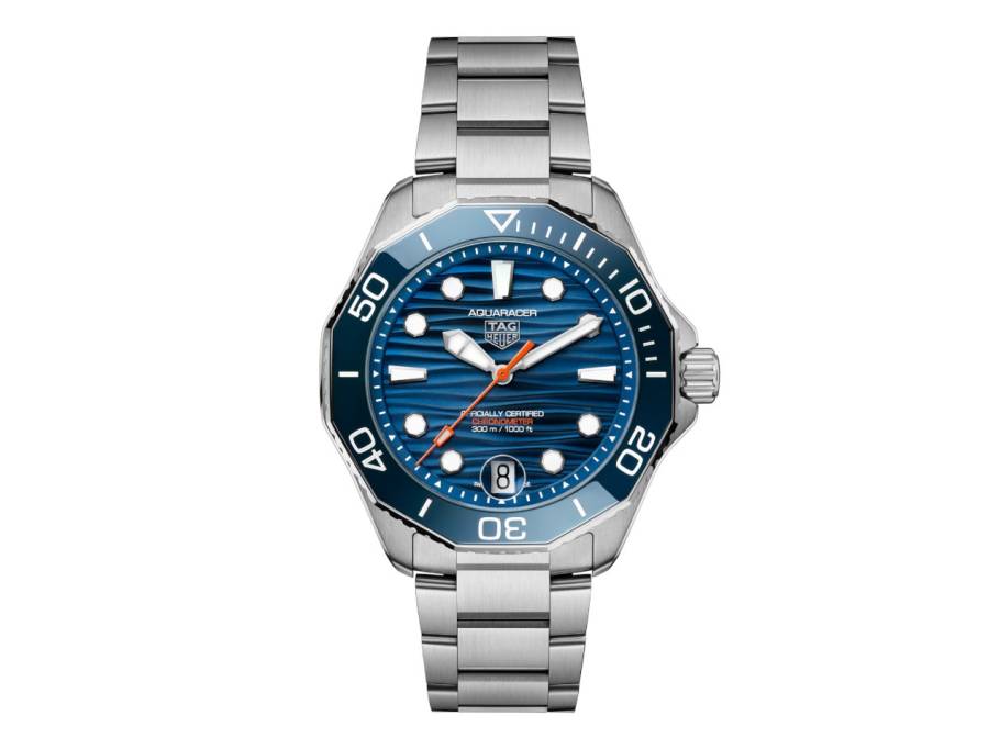  Aquaracer Professional 300 Date Automatik Edelstahl 42mm blaues Zifferblatt Metallband