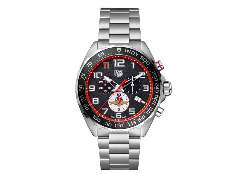 Formula 1 Chronograph x Indy 500 Special Edition Quarz Edelstahl 43mm schwarzes Zifferblatt Metallband