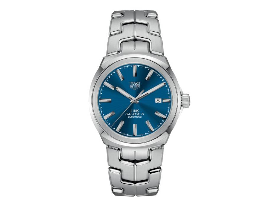 Link Date Automatik Edelstahl 41mm blaues Zifferblatt Metallband