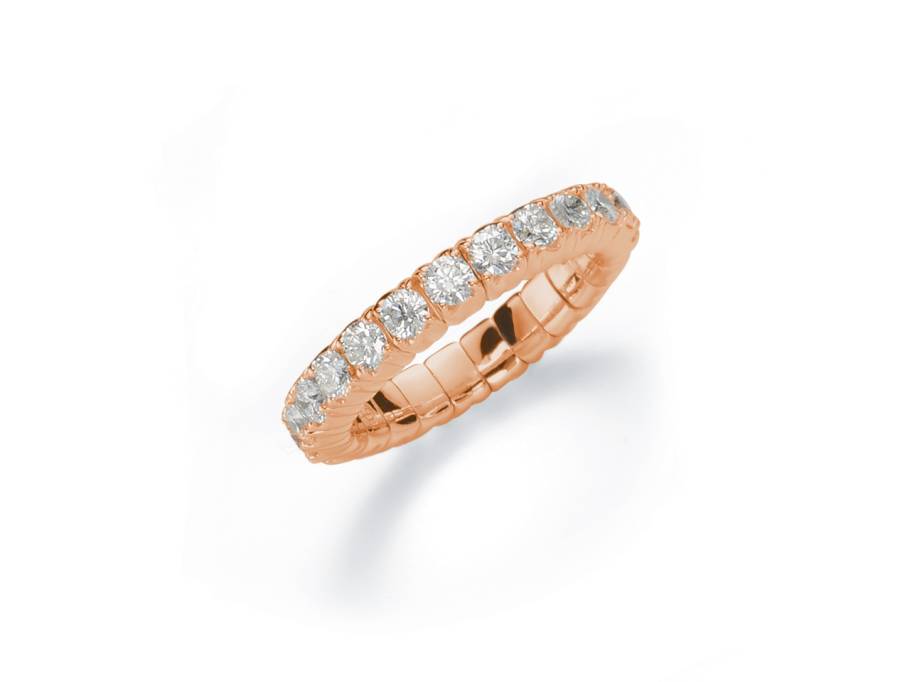 Tennis Flex Ring rundum Brillanten 2,00ct Roségold