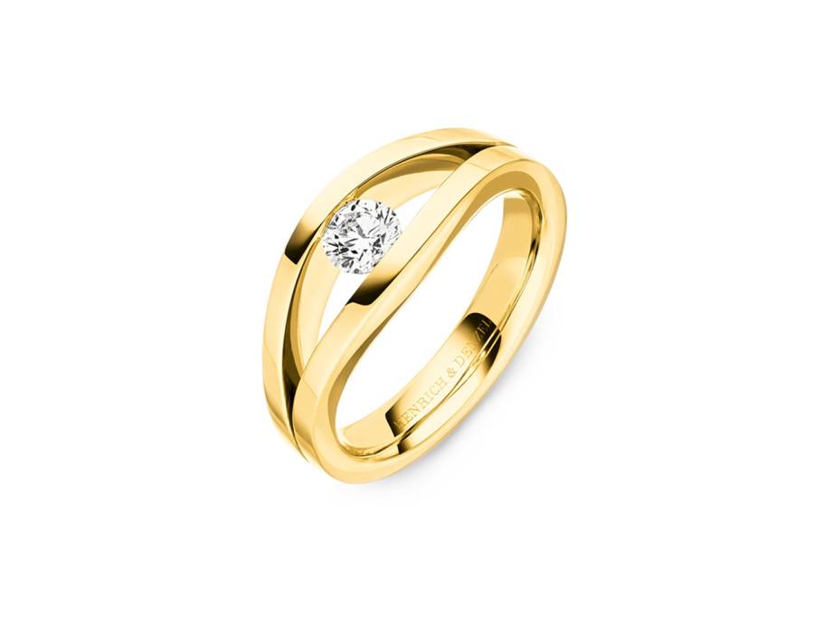 Tensio Ring Gelbgold mit Brillant 0,300ct