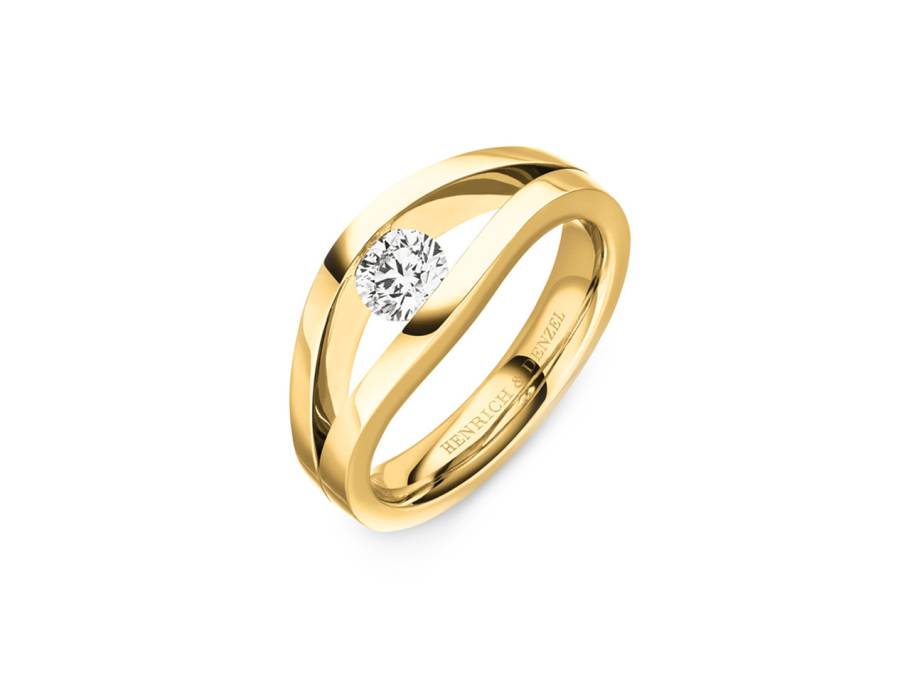 Tensio Ring Gelbgold mit Brillant 0,400ct