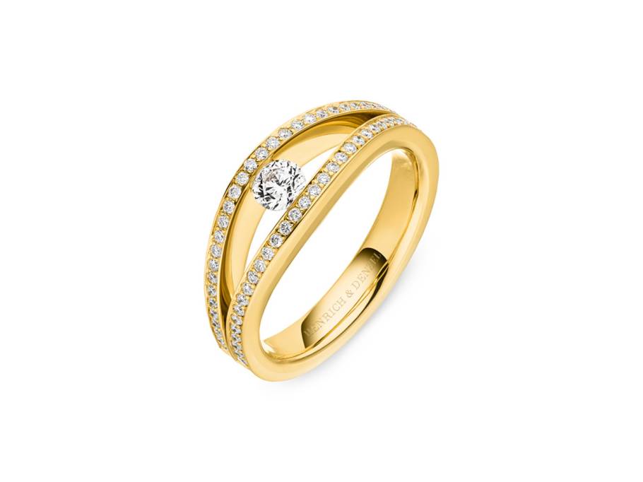 Tensio Ring Gelbgold mit Brillanten 0,450ct