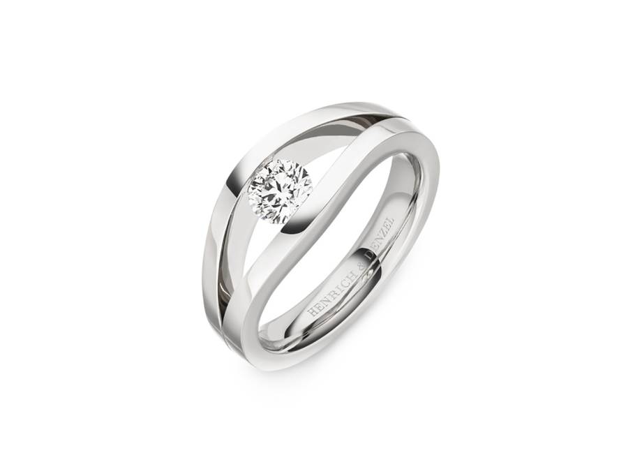 Tensio Ring Platin mit Brillant 0,400ct