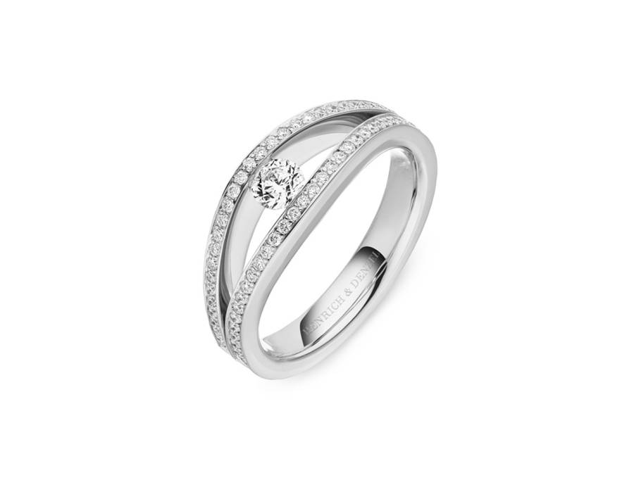 Tensio Ring Platin mit Brillanten 0,450ct