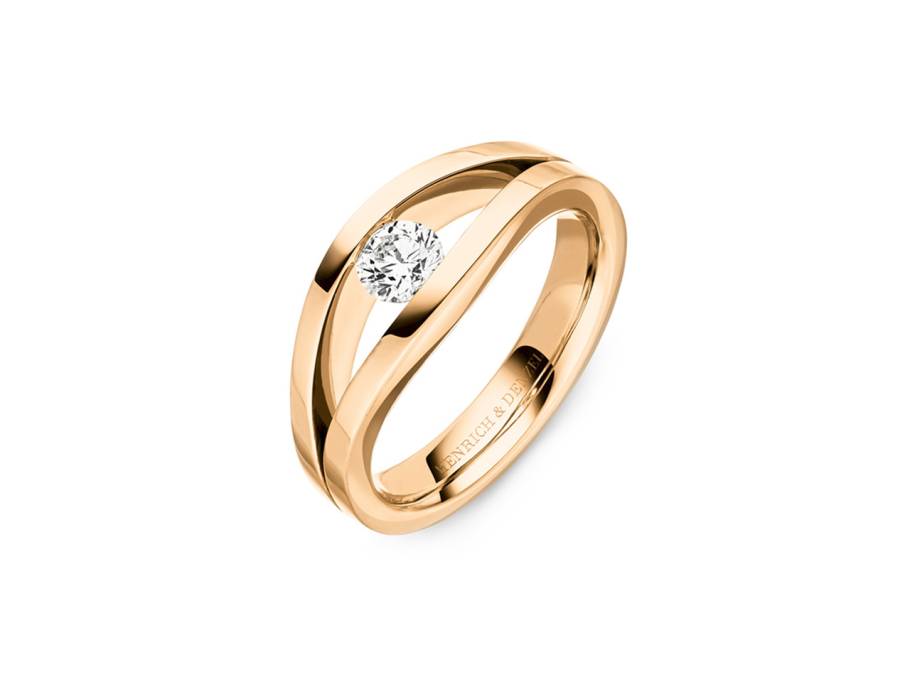 Tensio Ring Roségold mit Brillant 0,300ct