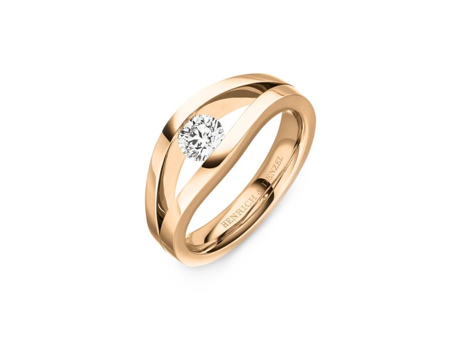 Tensio Ring Roségold mit Brillant 0,400ct