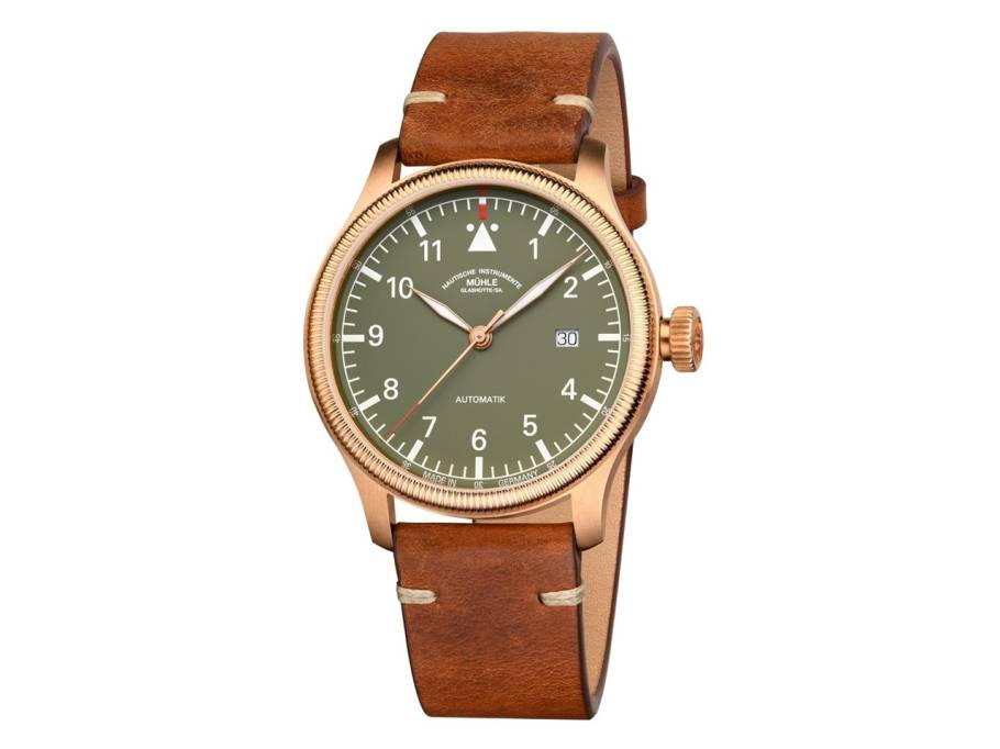 Terrasport IV Bronze Khaki Edition Automatik 42mm grünes Zifferblatt braunes Lederband