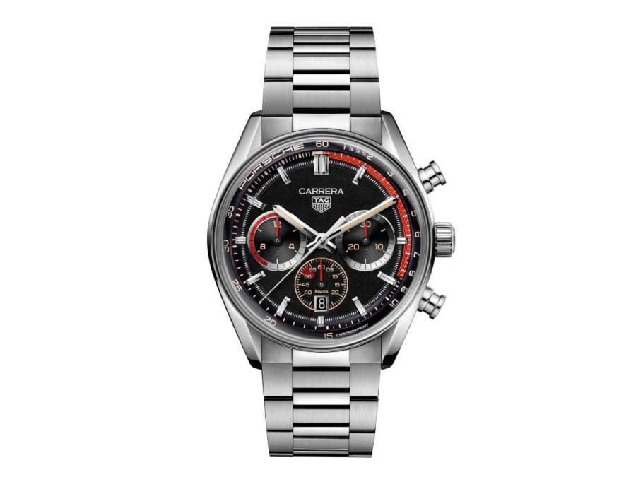 Carrera Chronosprint X Porsche Rallye Limited Edition Automatik Edelstahl 42mm schwarzes Zifferblatt Metallband