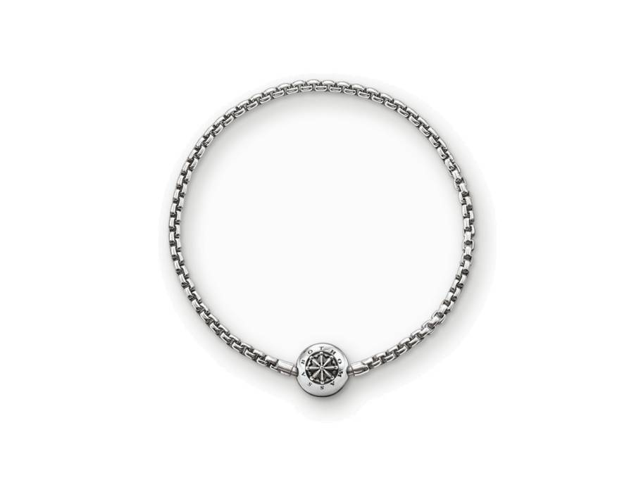 Karma Armband 18cm Silber geschwärzt