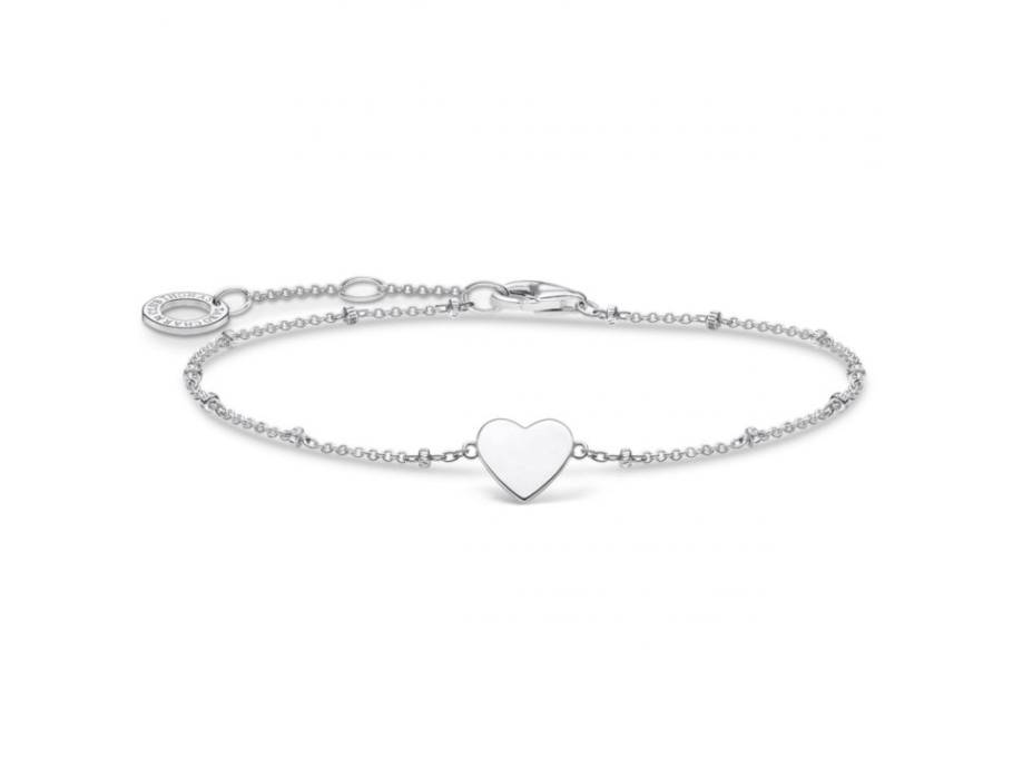Armband mit Herzchen 19cm Silber
