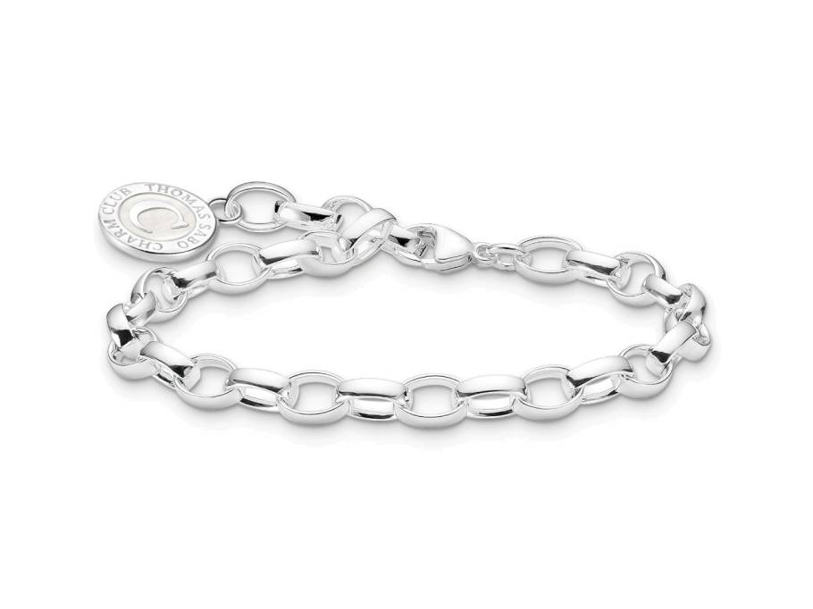 Charm Club Armband 19cm Silber